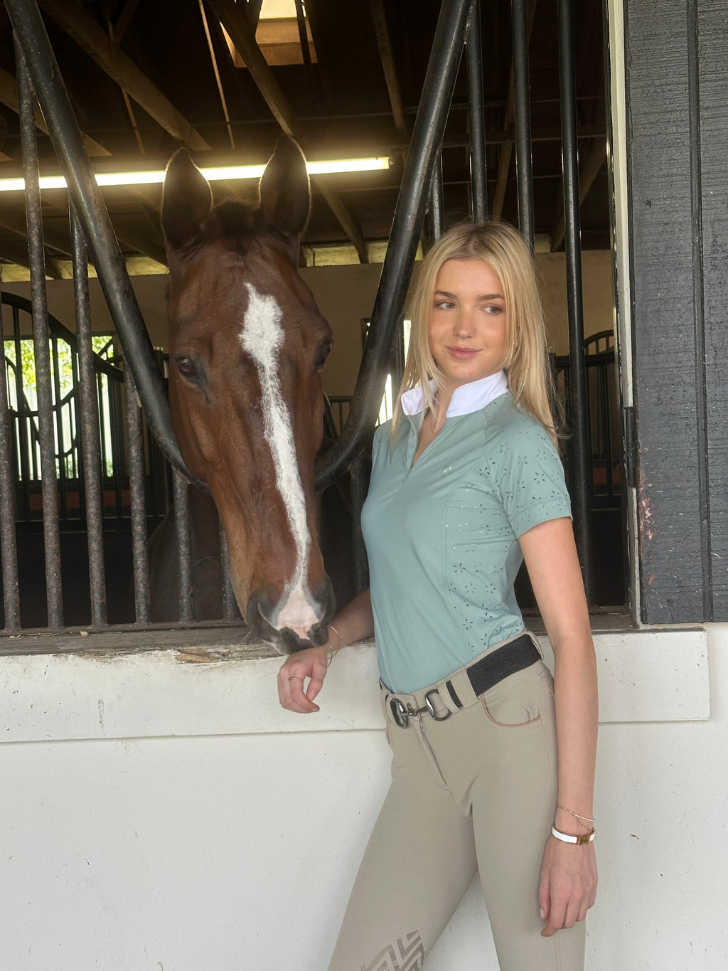 SunPetal Polo in Rain