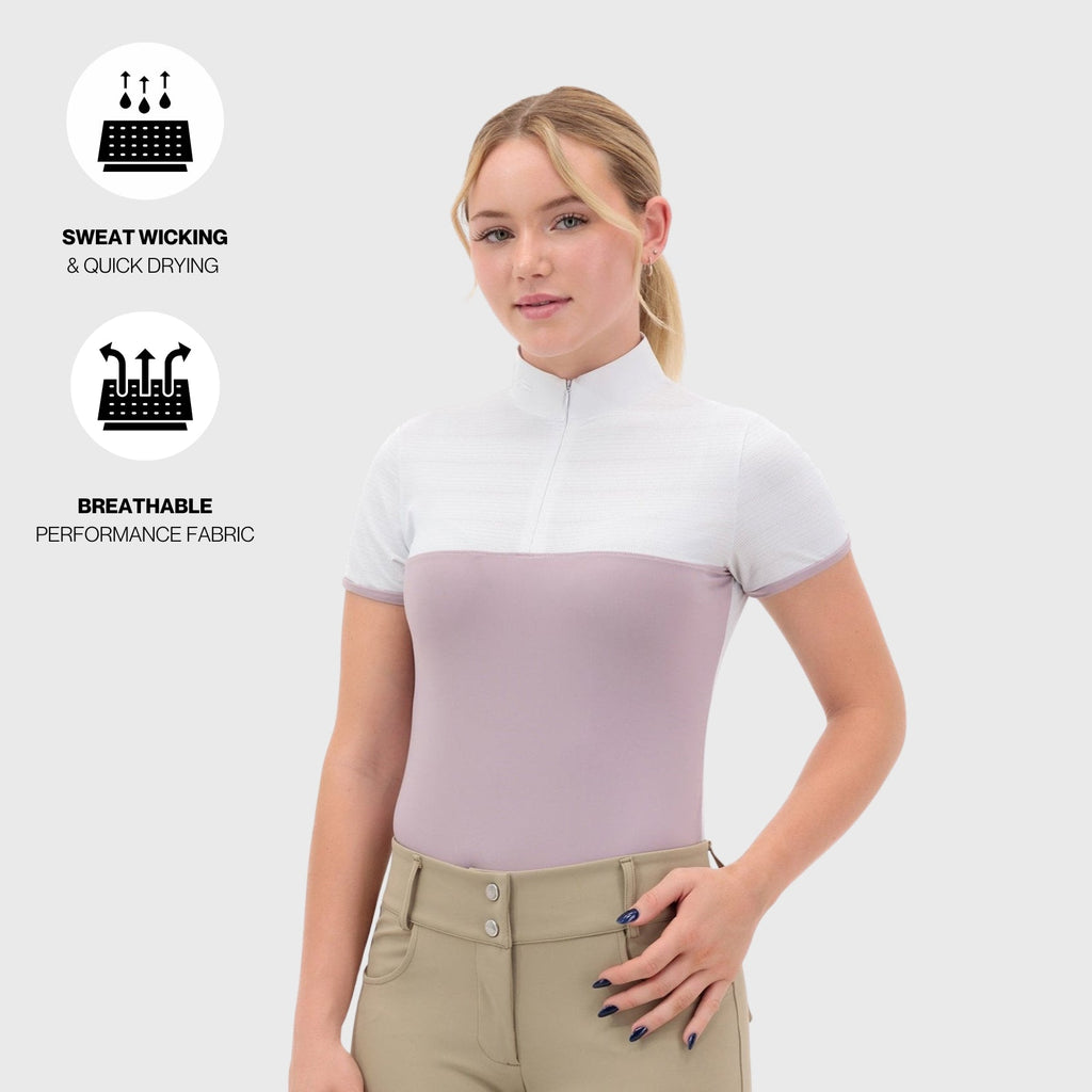 Ultra Breathable Short Sleeve Show Shirt – UPF 50+ Riding Shirt