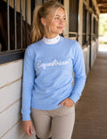 Sweater- Equestrian Light Blue
