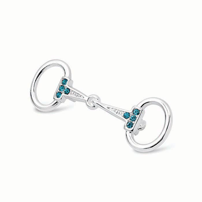 Small Silver Plated Snaffle Bit Stock Pin