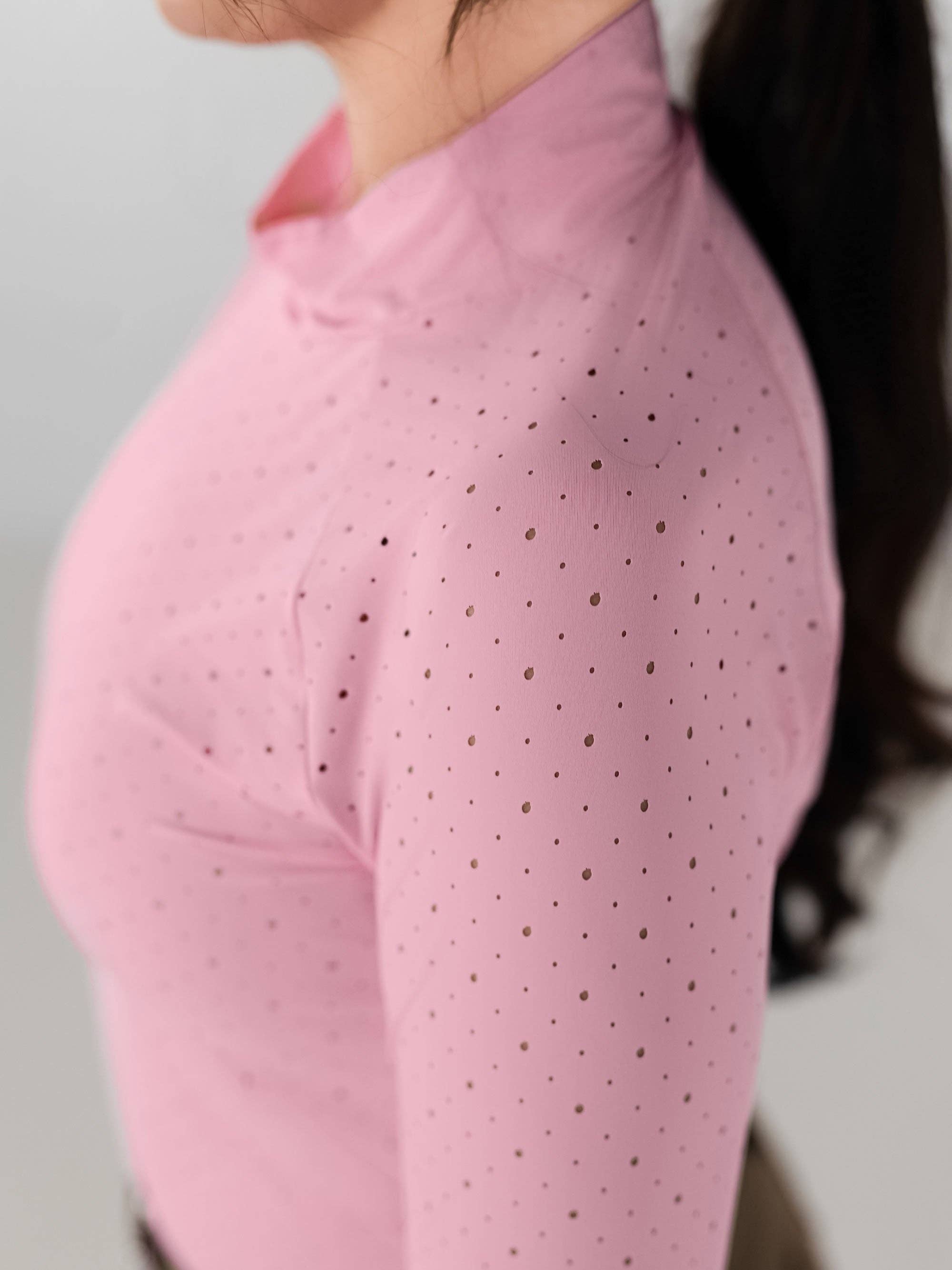 Dapplebay Aircut Mock Neck LS Top-Ballet Pink