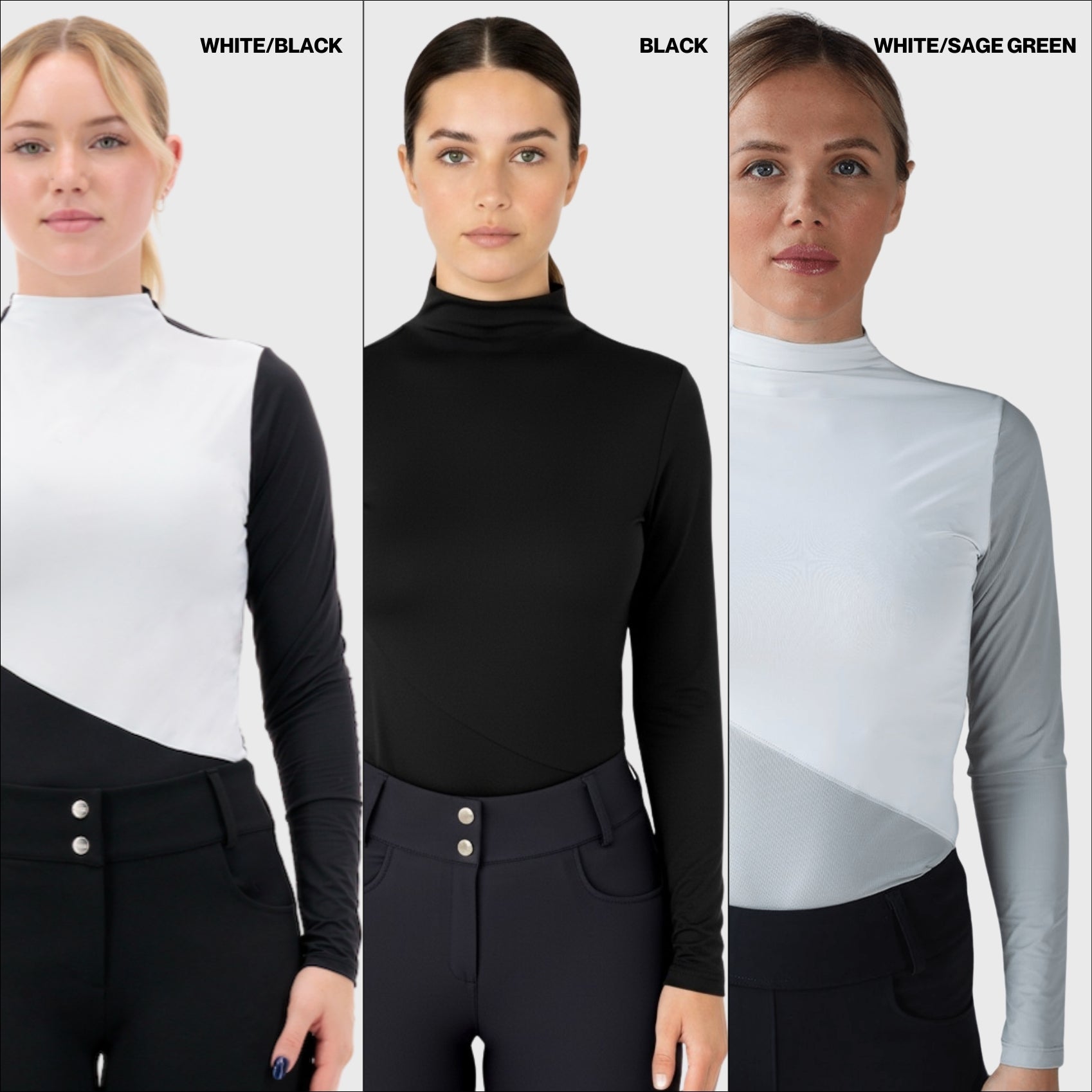 Ultra Breathable Mock Neck Long Sleeve Shirt – UPF 50+