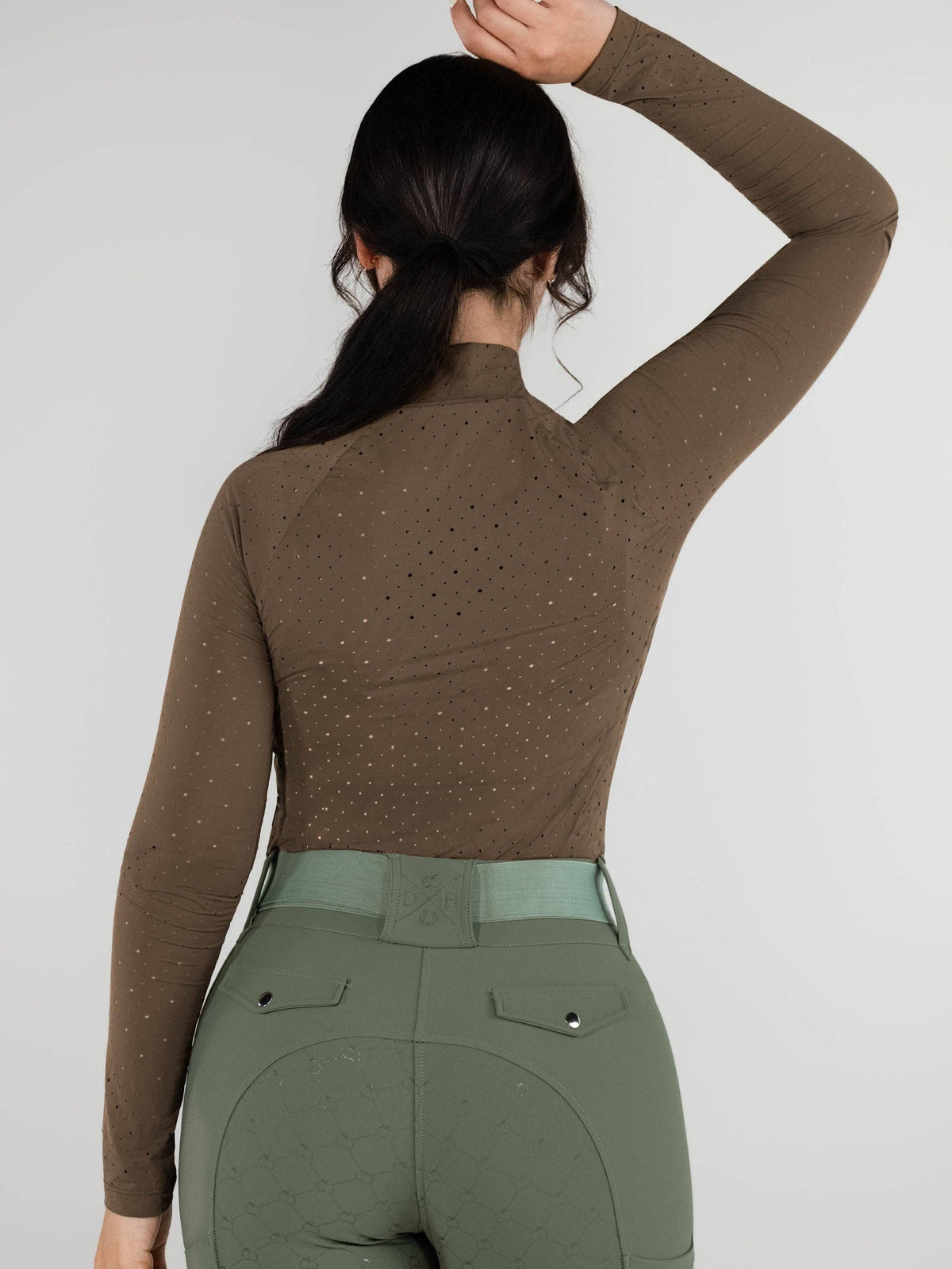 Dapplebay Aircut Mock Neck LS Top-Chestnut
