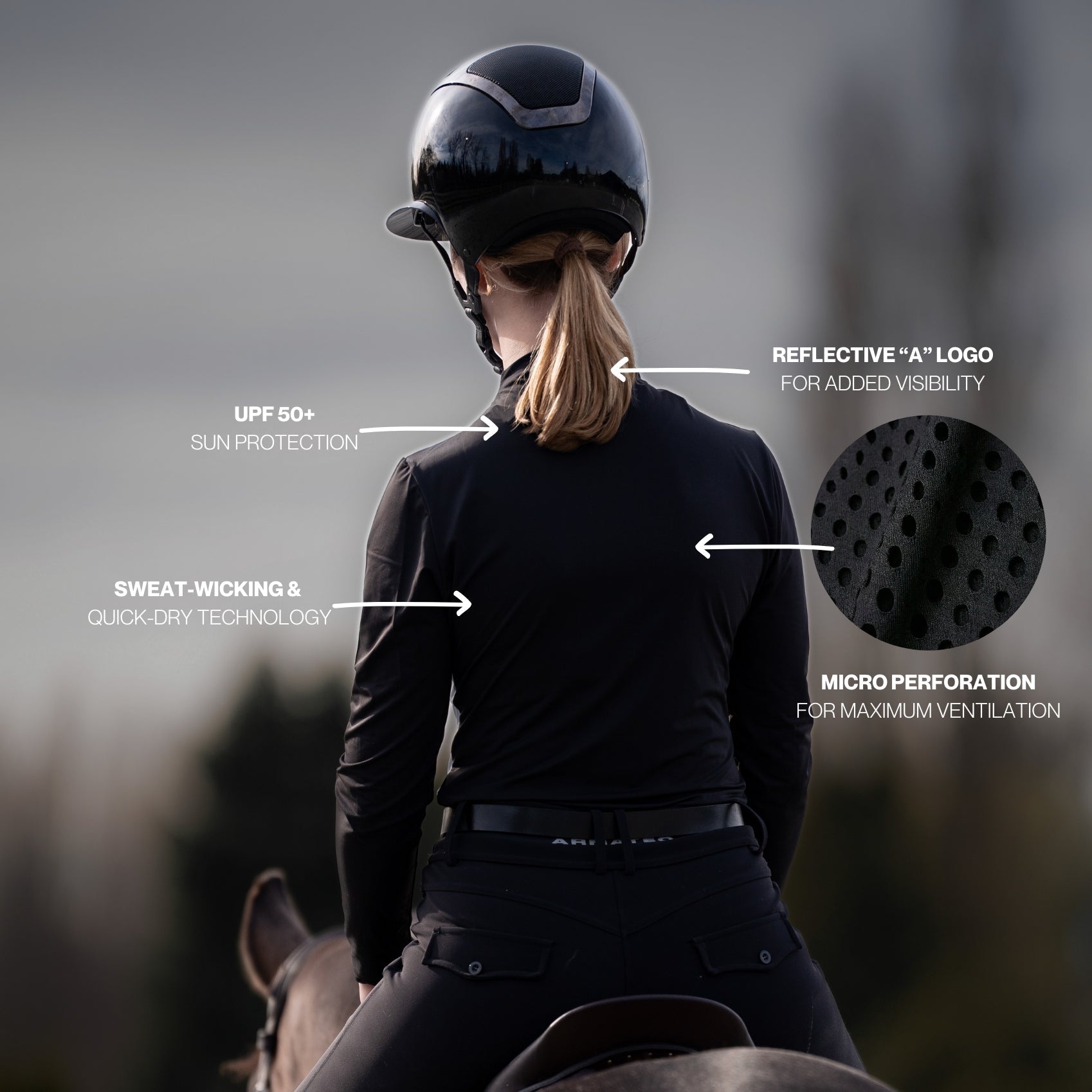 Ultra Breathable Mock Neck Long Sleeve Shirt – UPF 50+