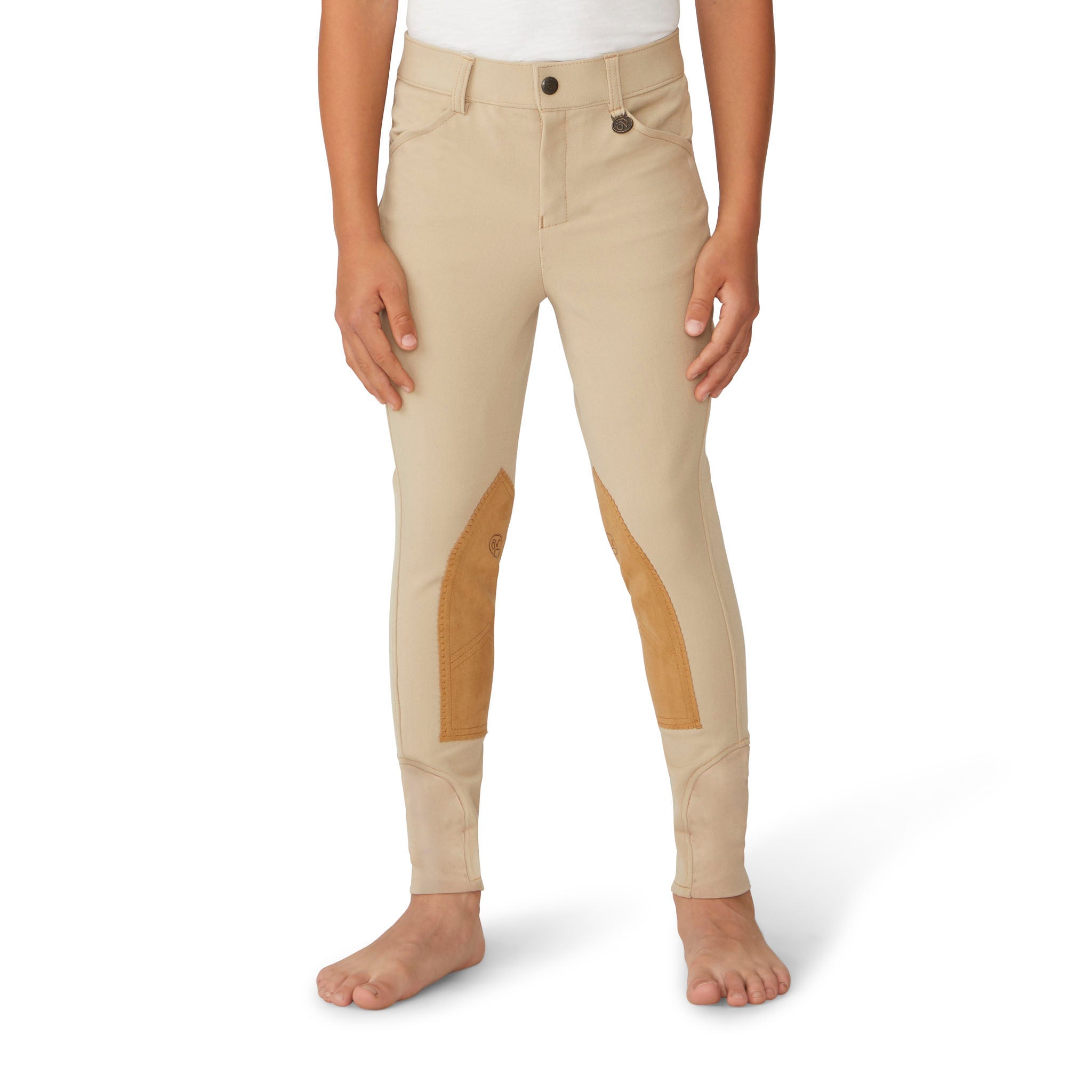 Boys' EuroWeave DX Suede Knee Patch Breech - Classic Show Tan