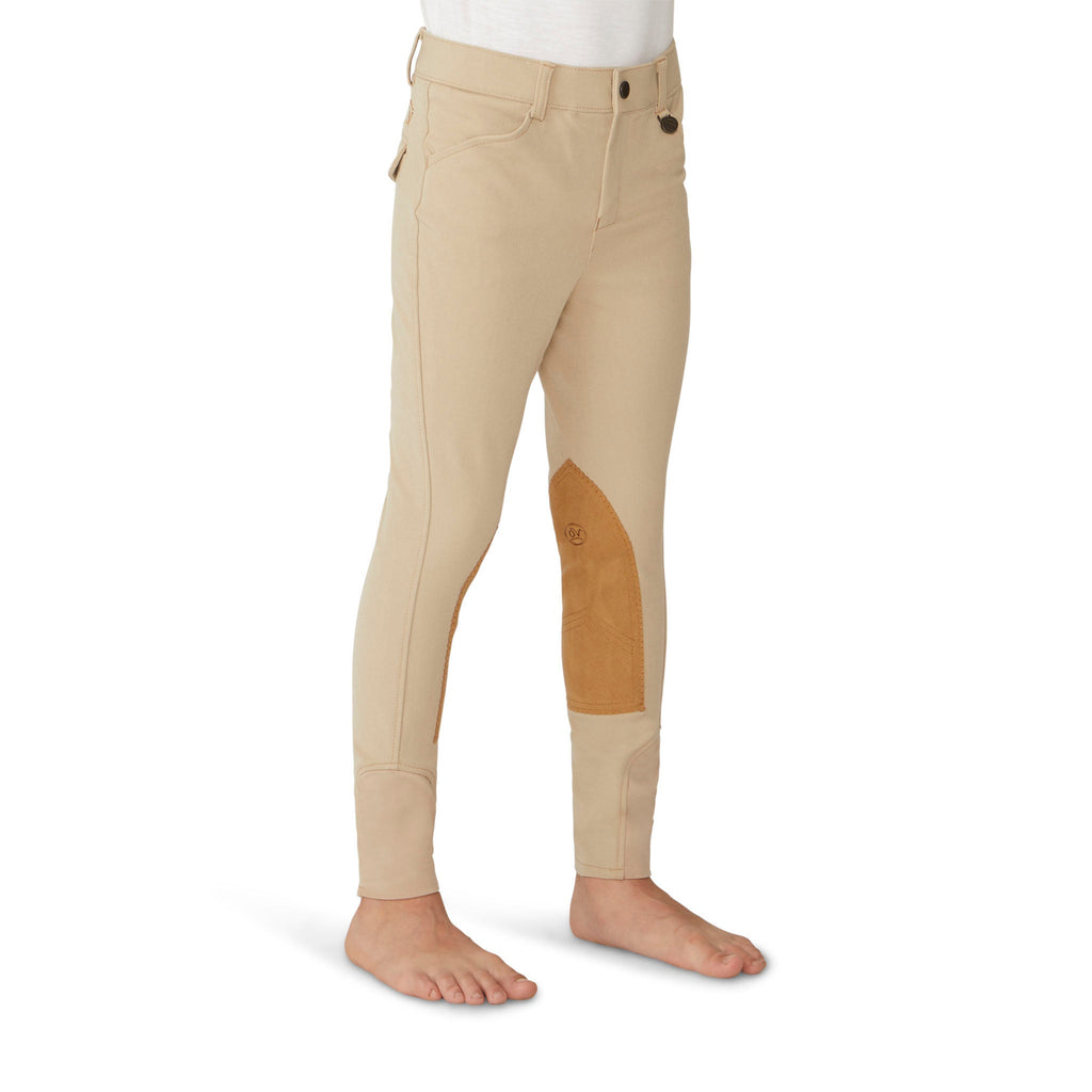 Boys' EuroWeave DX Suede Knee Patch Breech - Classic Show Tan