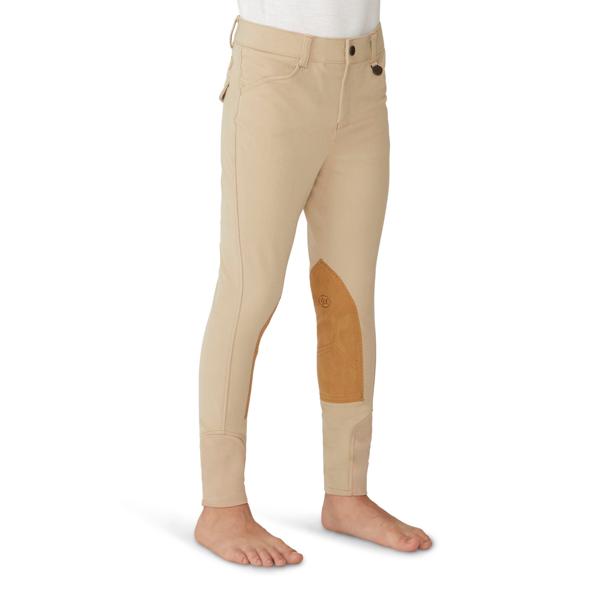 Boys' EuroWeave DX Suede Knee Patch Breech - Classic Show Tan