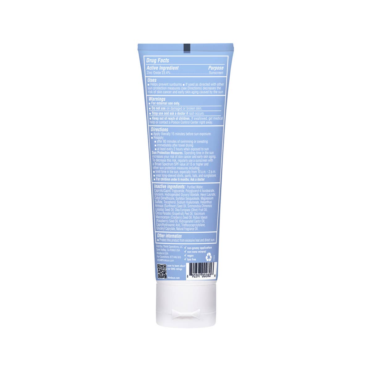 Think Sport SPF 50 Sunscreen 3 oz