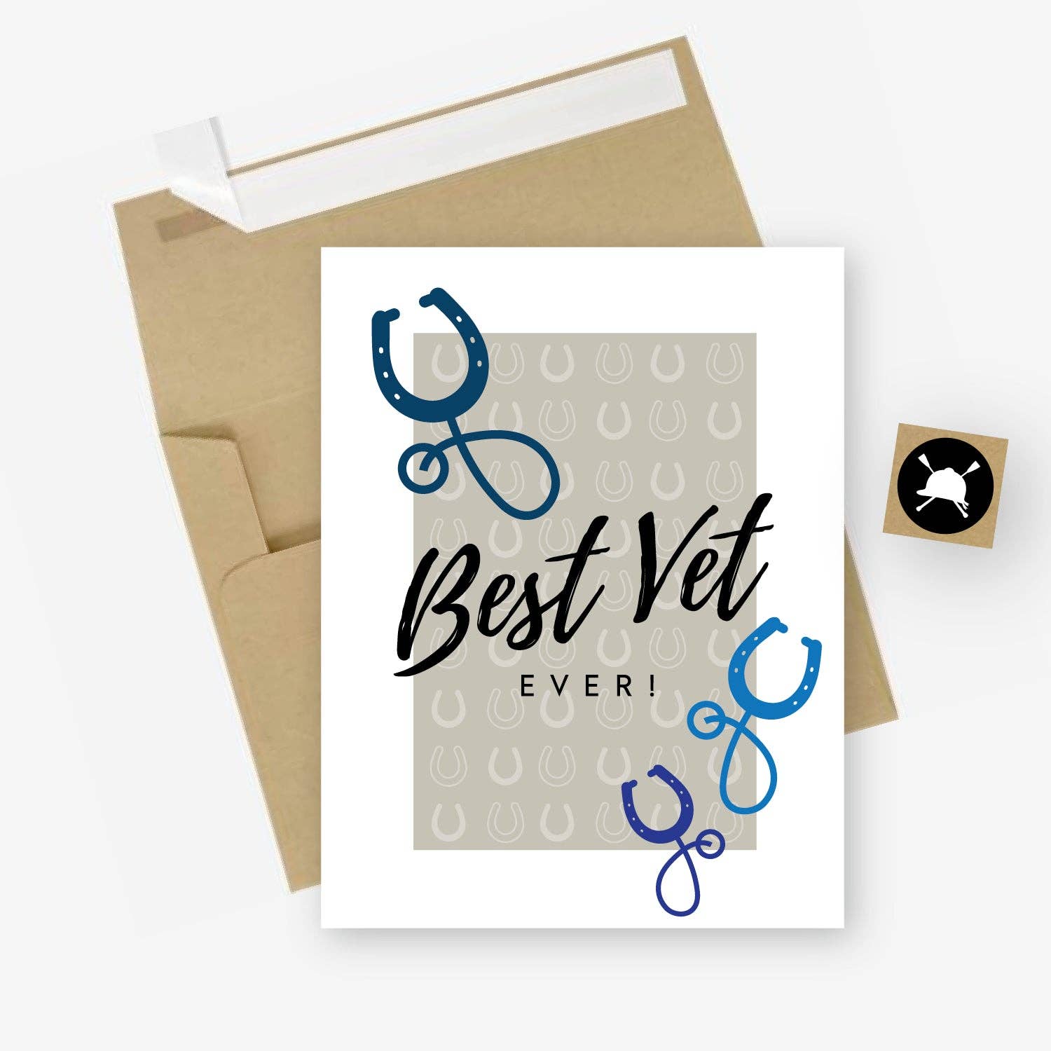 Best Vet Ever Equestrian Horse Greeting Card