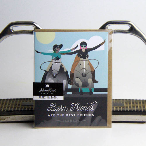 Barn Friends Equestrian Horse Greeting Card for barn gifts