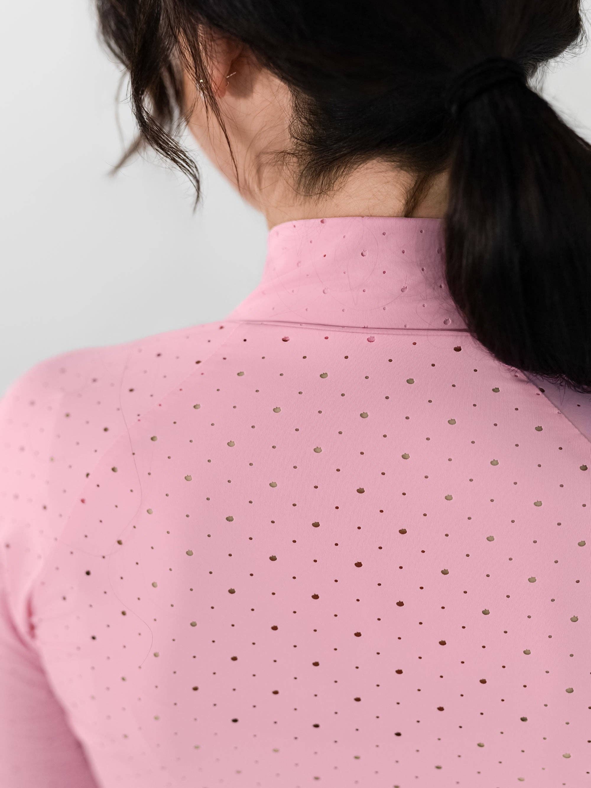 Dapplebay Aircut Mock Neck LS Top-Ballet Pink