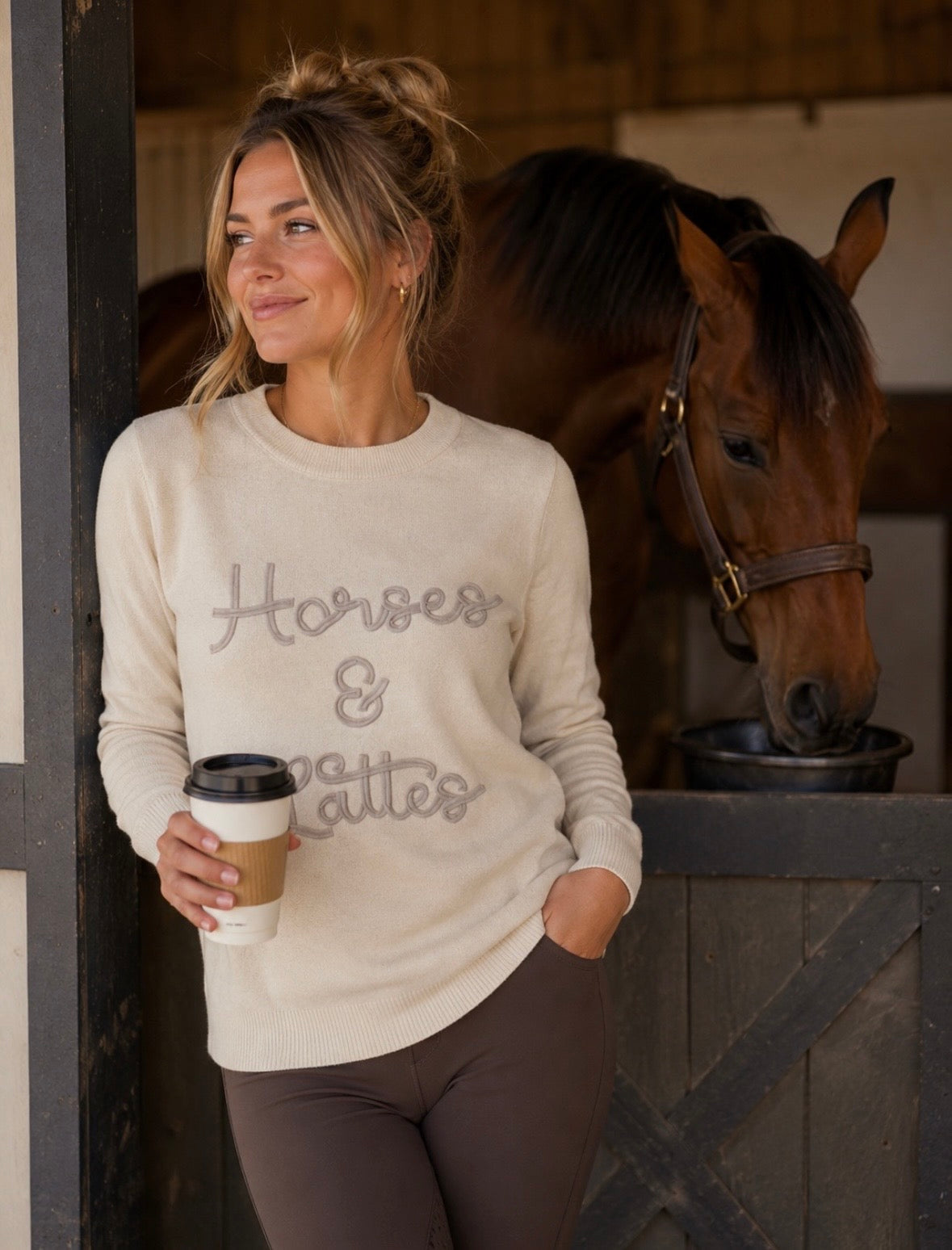 Sweater- Horses & Lattés