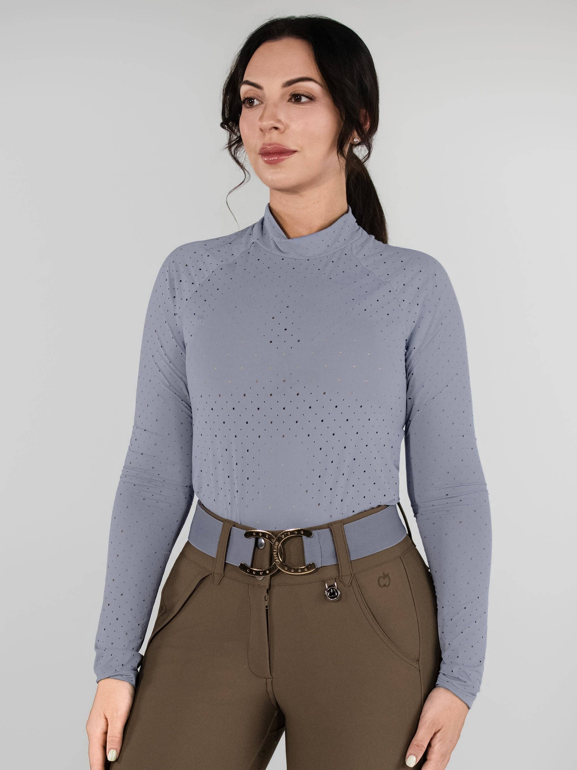 Dapplebay Aircut Mock Neck LS Top-Moonrise