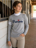 Sweater- Ponies Gray