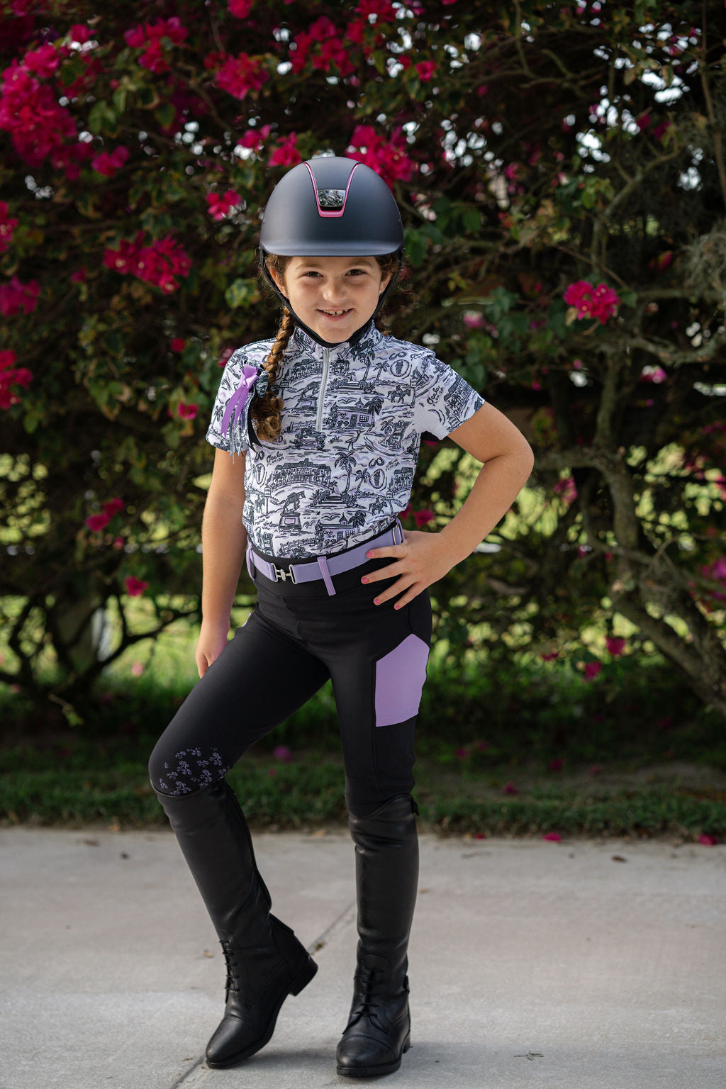 Riding Tights Black, Pink