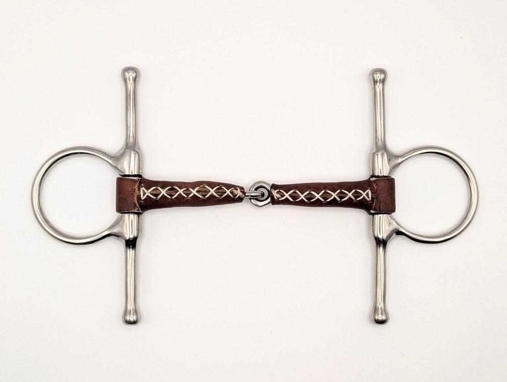Full Cheek Leather Covered Single Joint Snaffle