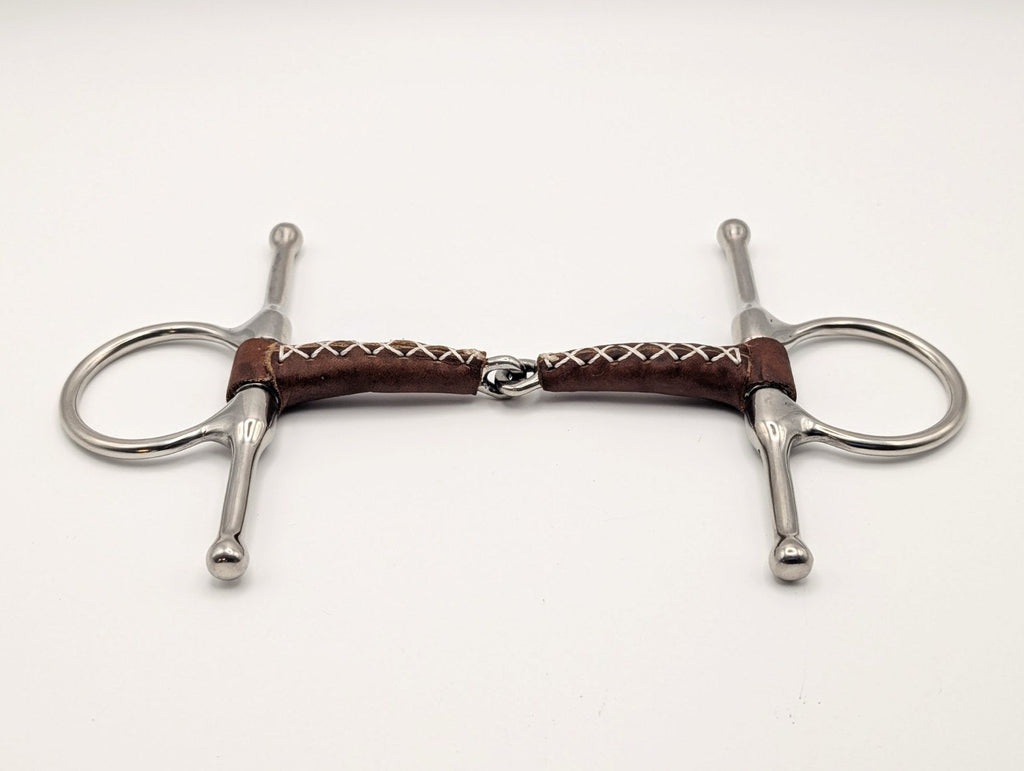 Full Cheek Leather Covered Single Joint Snaffle