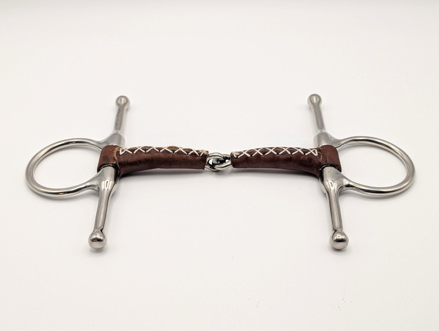 Full Cheek Leather Covered Single Joint Snaffle