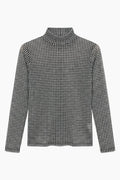 Farrah Gingham Turtleneck Training Top