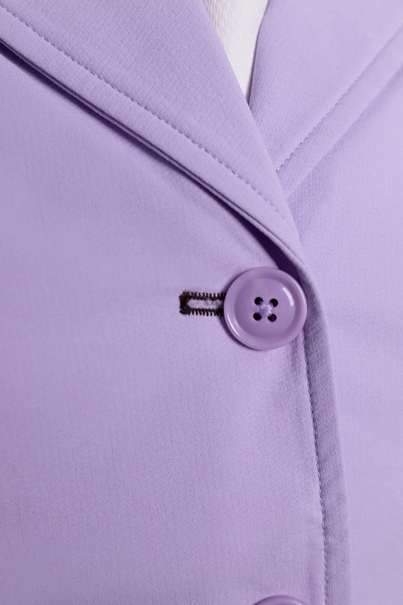 Grand Prix Ladies EQJ 3 Button Show Coat, Lilac with Chocolate Collar
