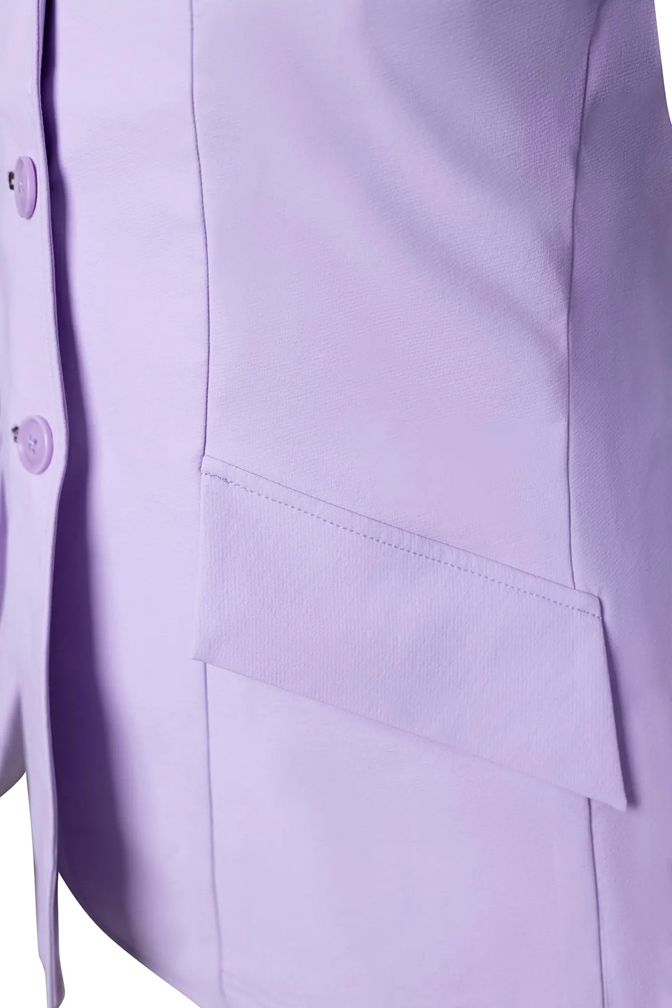 Grand Prix Ladies EQJ 3 Button Show Coat, Lilac with Chocolate Collar