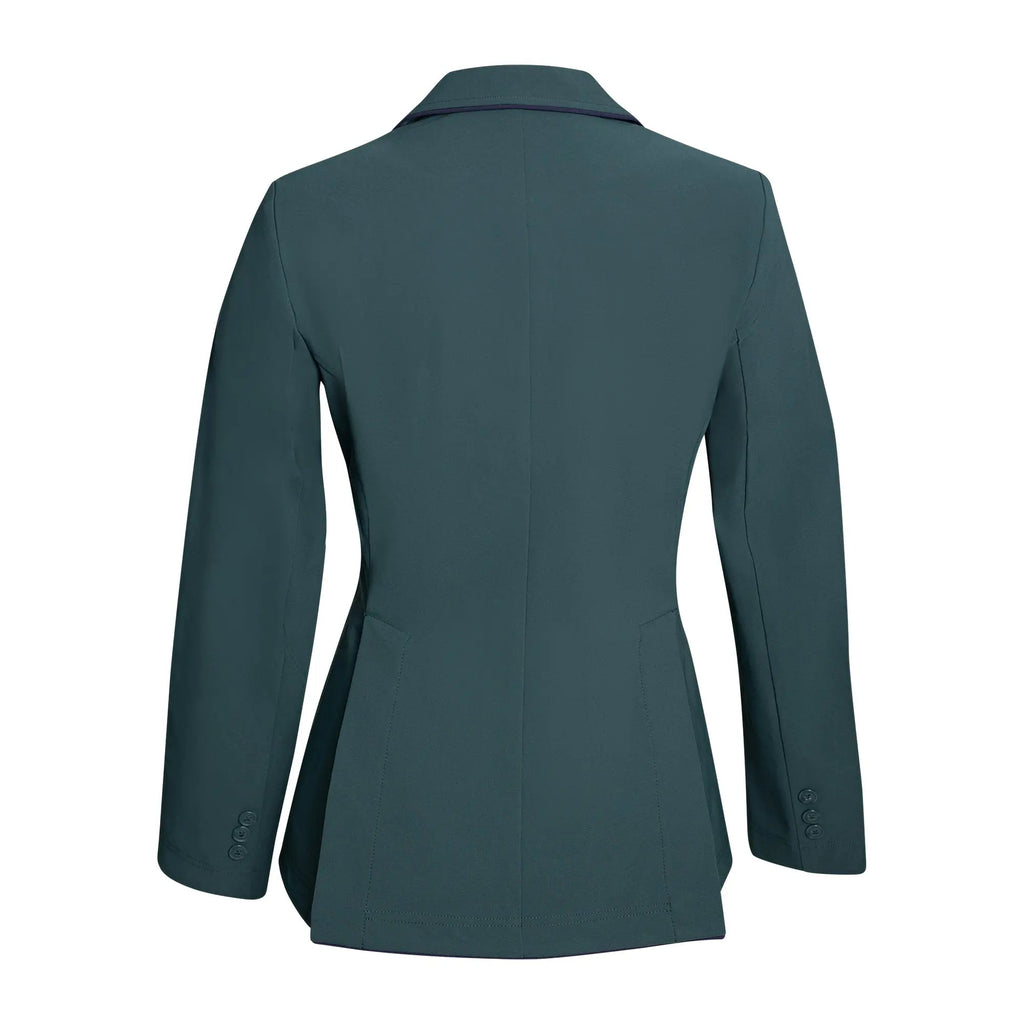 Grand Prix Ladies EQJ Classic 3 Button Show Jacket, New Green with Navy Piping