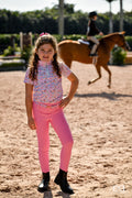 Riding Tights Black, Pink