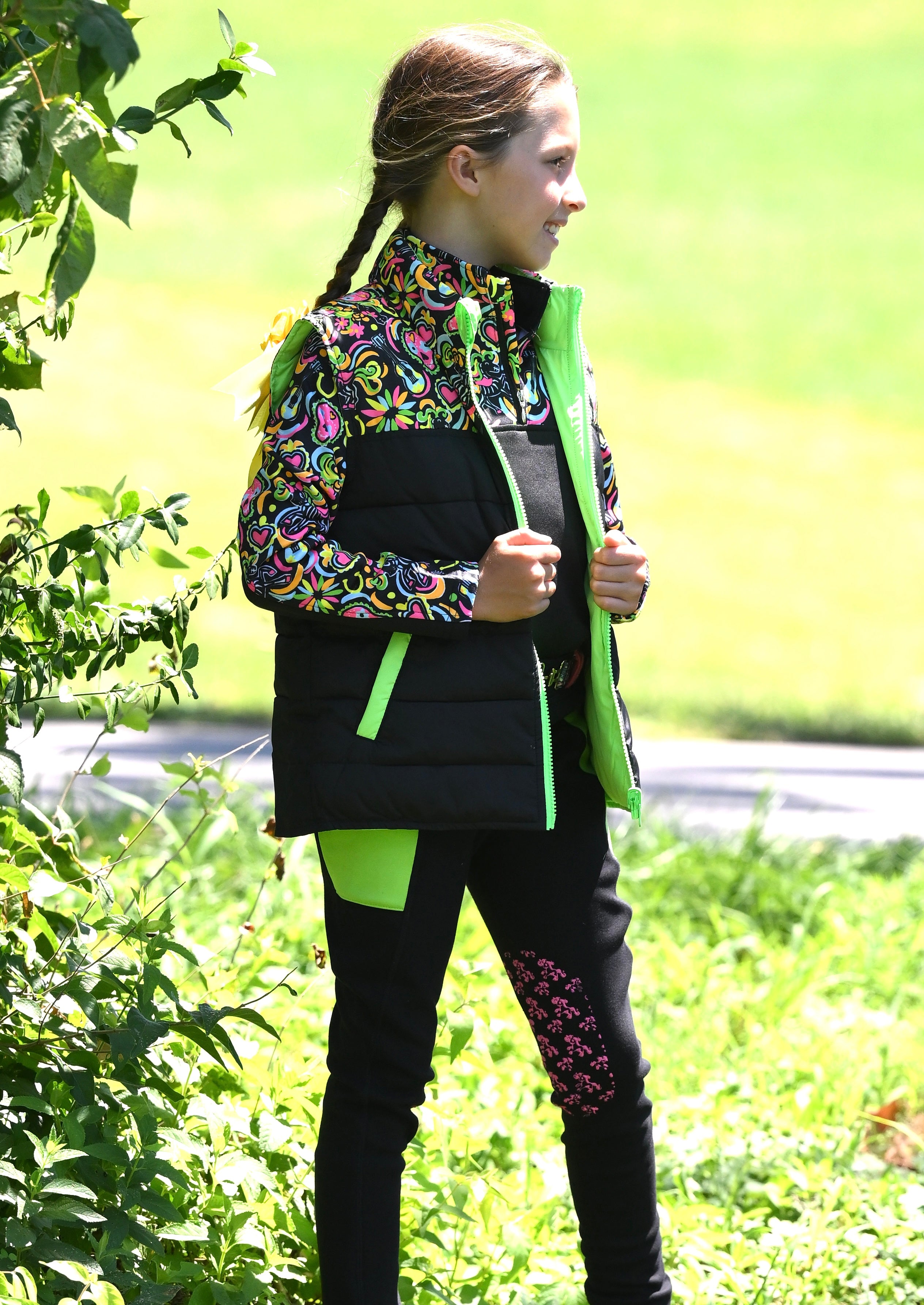 Day of the Dead Reversible Puffer Vest
