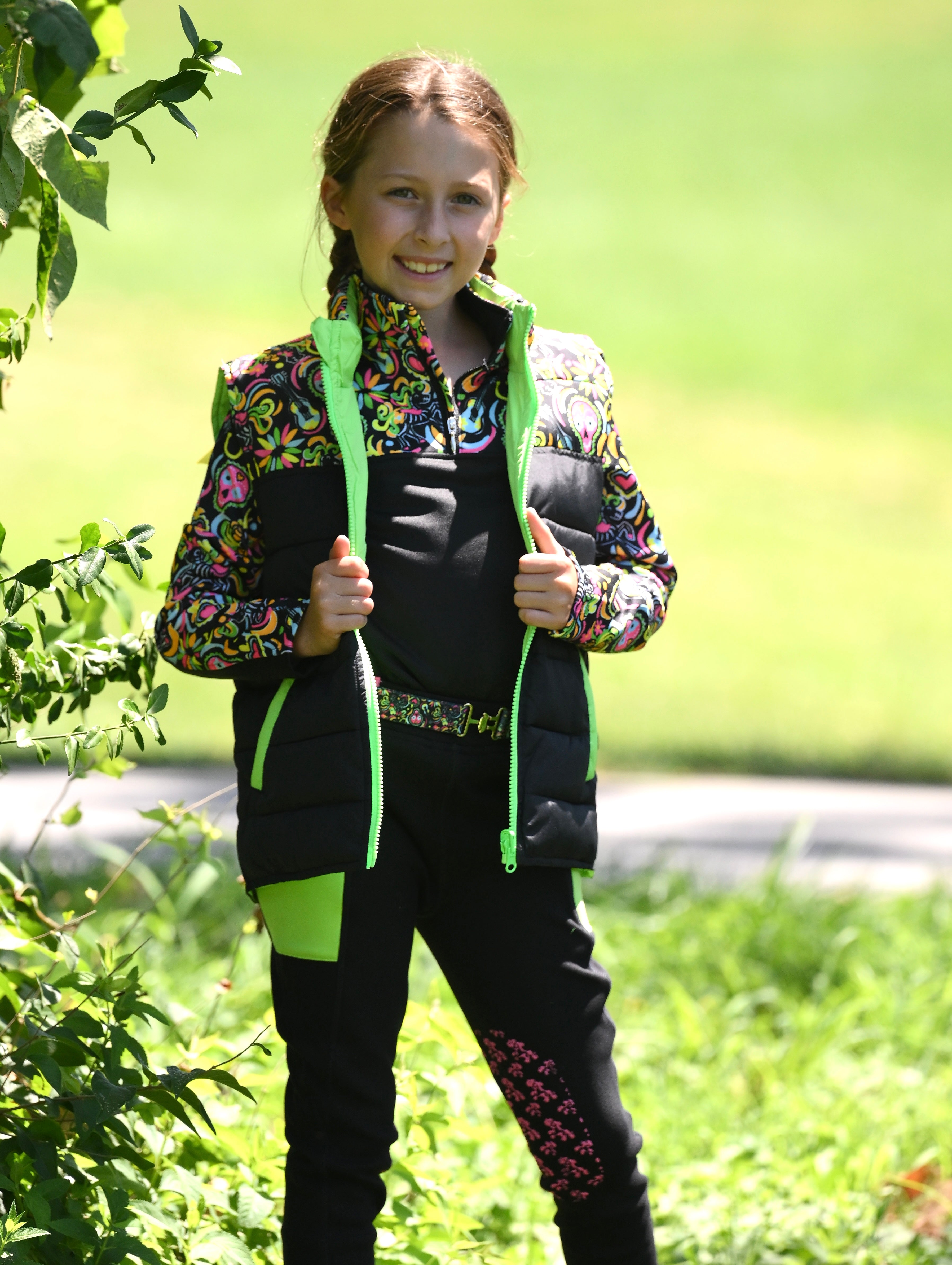Day of the Dead Reversible Puffer Vest