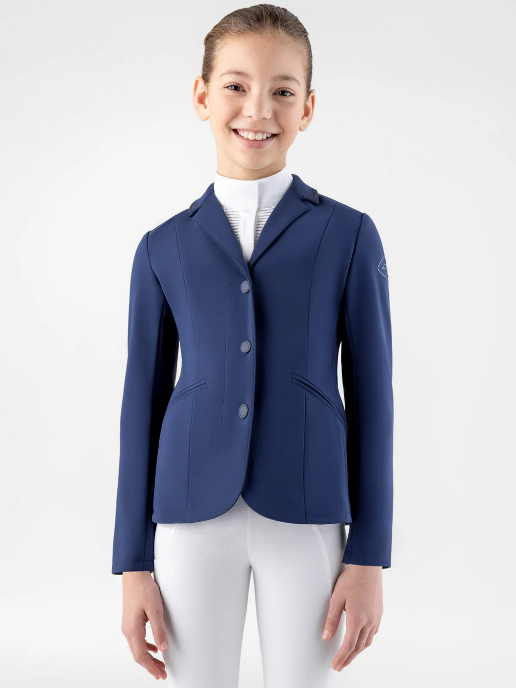 Equiline Ciac girls show coat - Navy