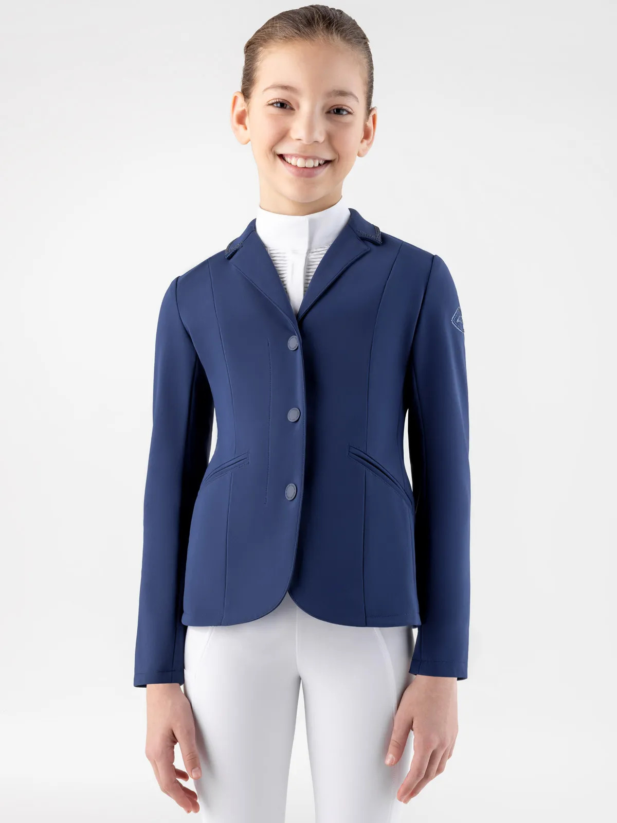 Equiline Ciac girls show coat - Navy
