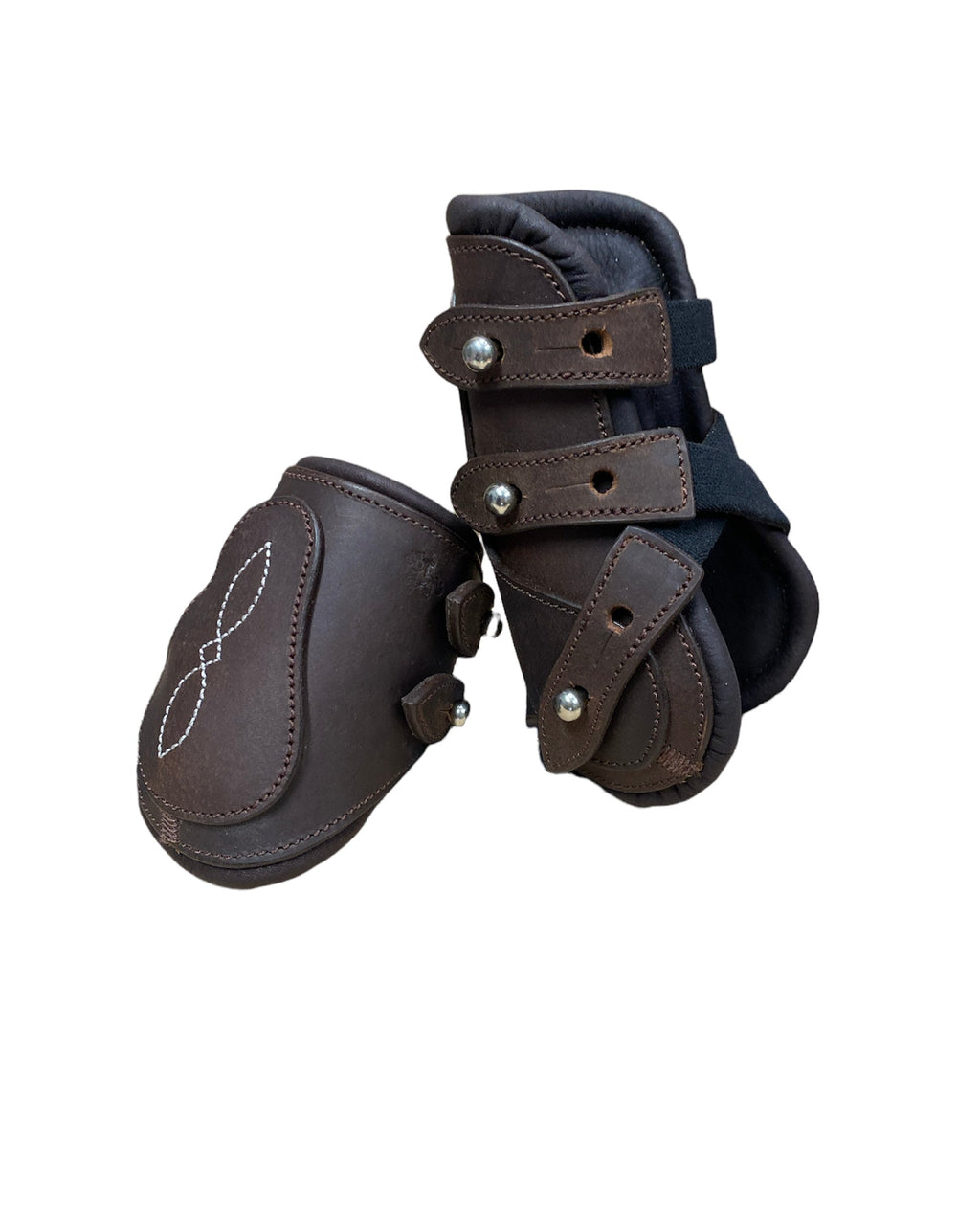 Open Front Leather  Boots
