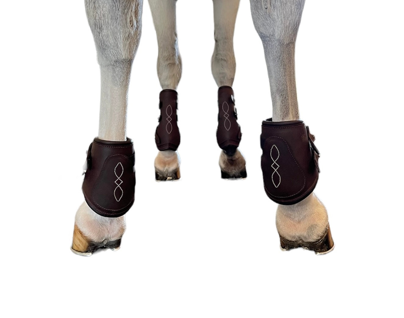 Open Front Leather  Boots