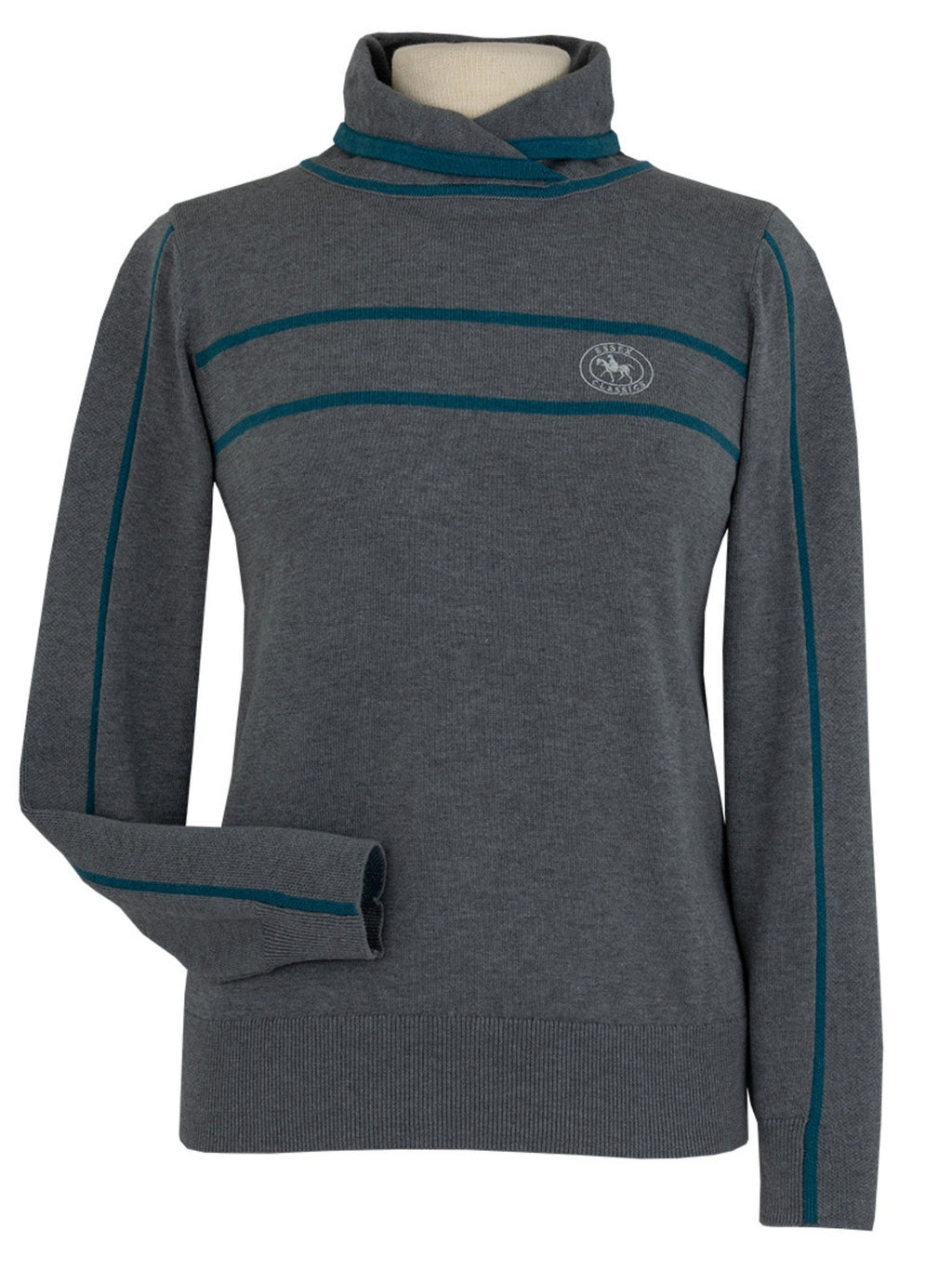 Hampton Sweater - Grey & Teal
