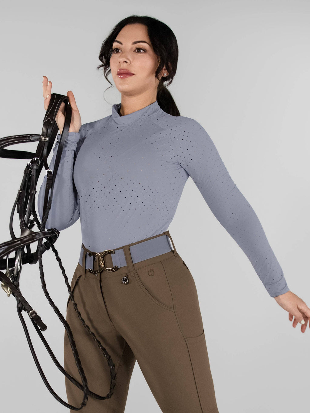 Dapplebay Aircut Mock Neck LS Top-Moonrise