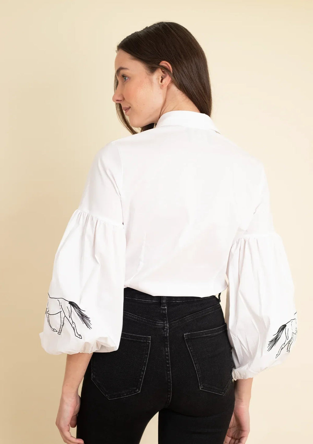 Nellie Button-Down Shirt - Love Embroidery