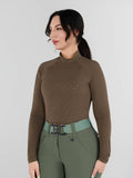 Dapplebay Aircut Mock Neck LS Top-Chestnut