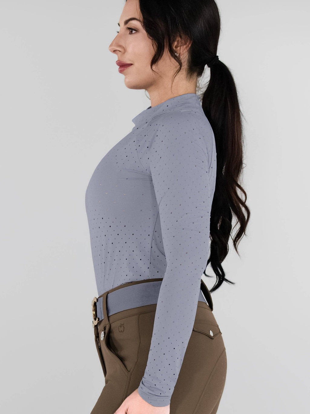 Dapplebay Aircut Mock Neck LS Top-Moonrise