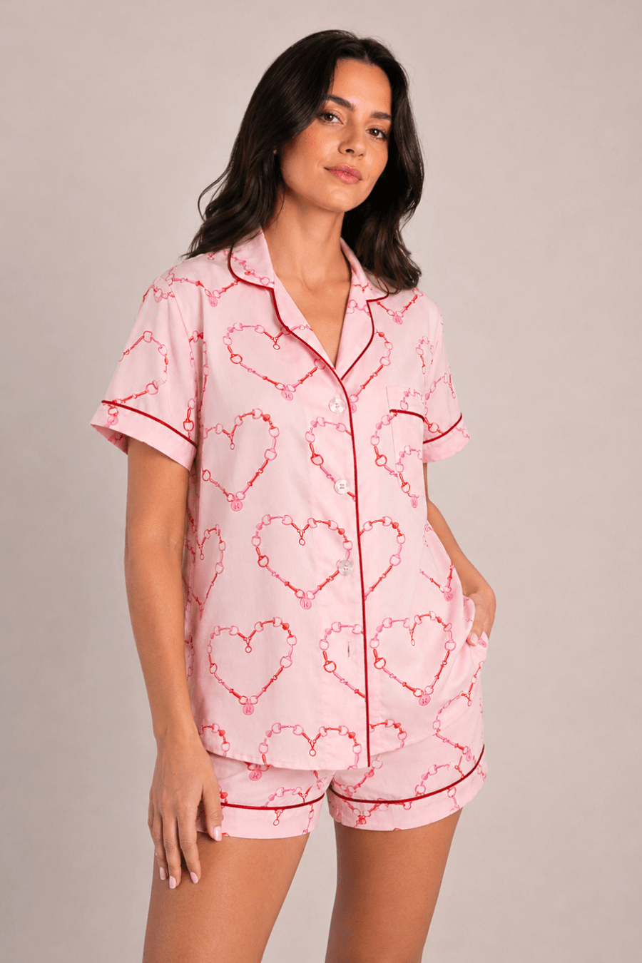 Bit of Love PJ Set | Rose | Short Sleeve