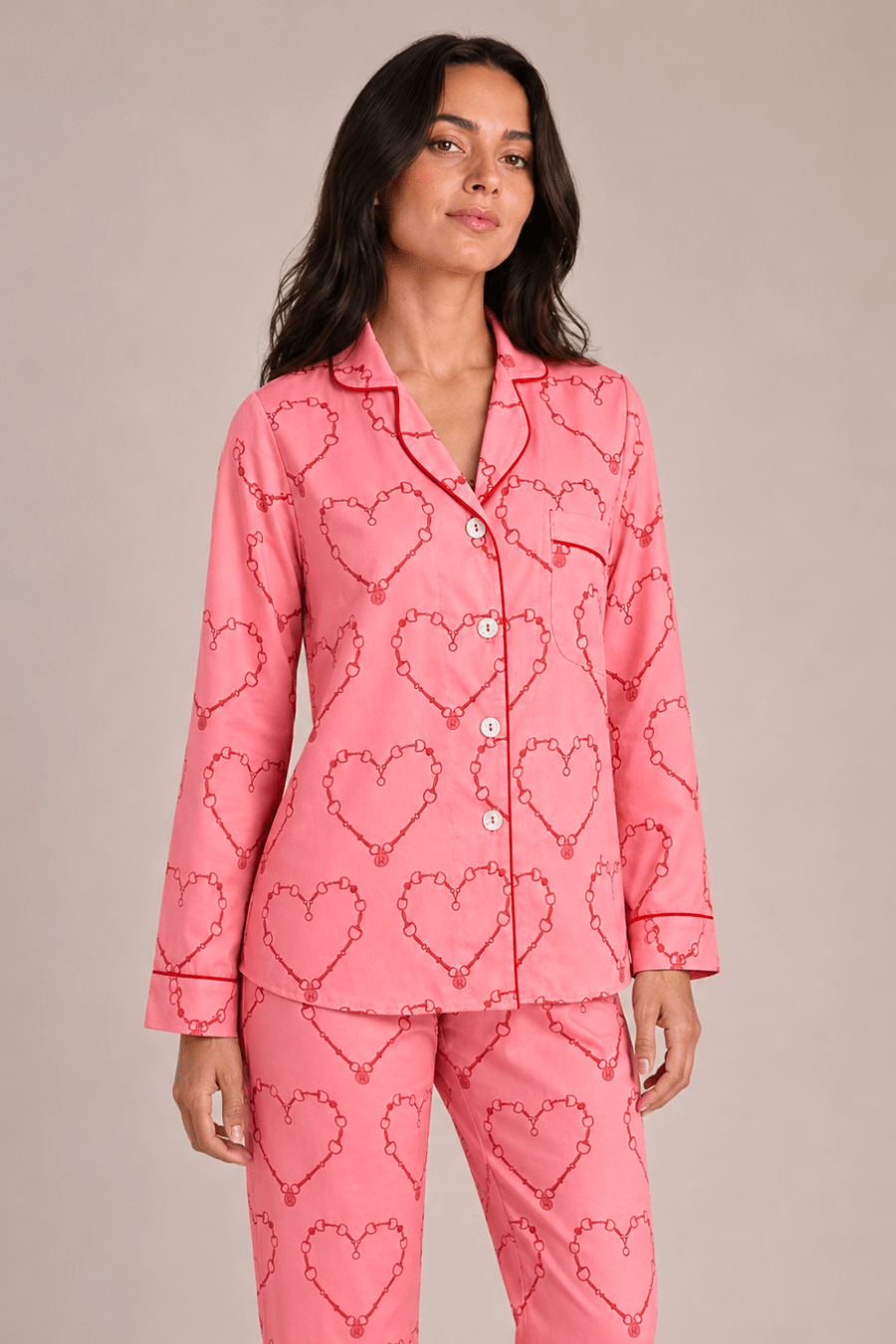Bit of Love PJ Set | Watermelon Pink | Long Sleeve
