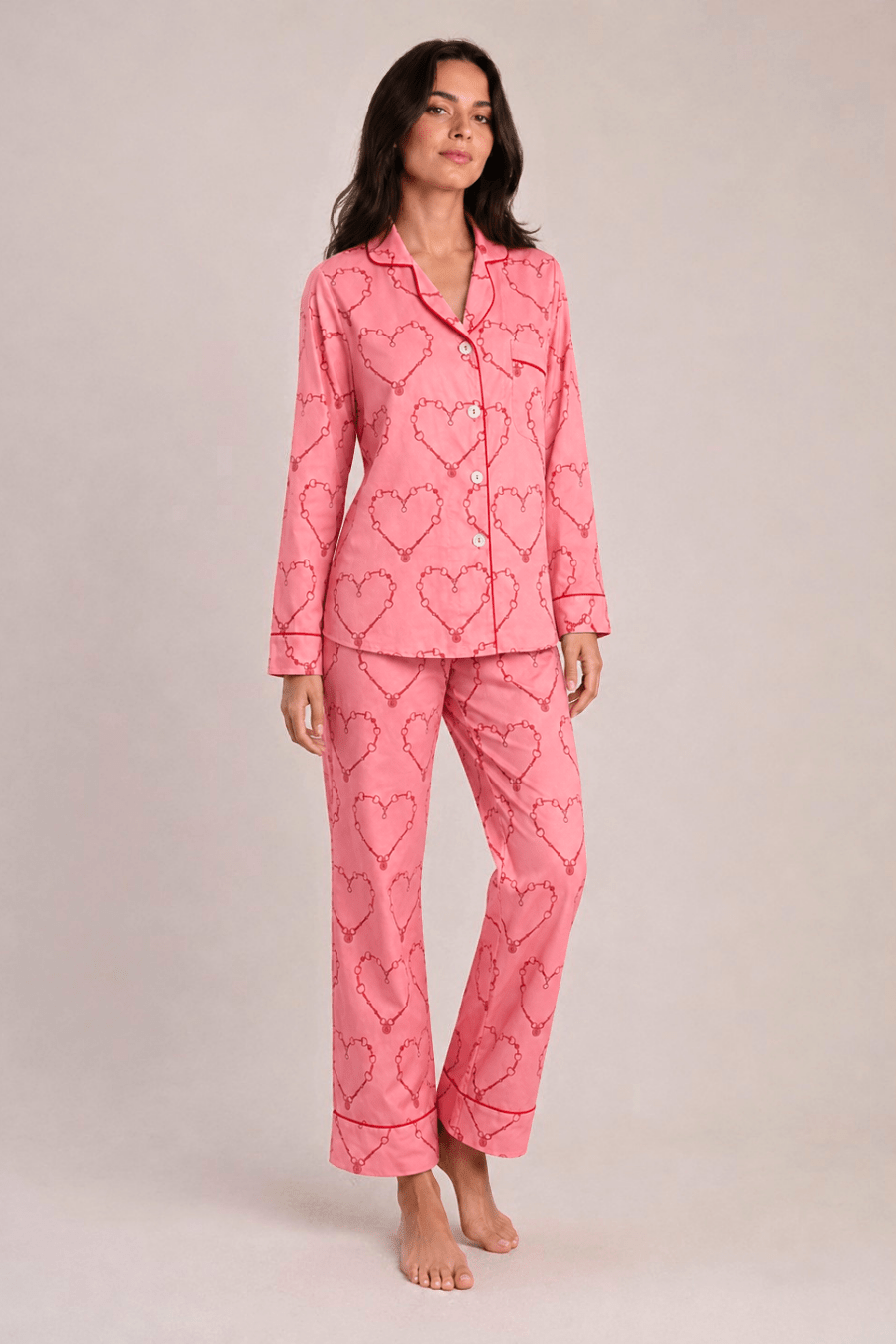 Bit of Love PJ Set | Watermelon Pink | Long Sleeve