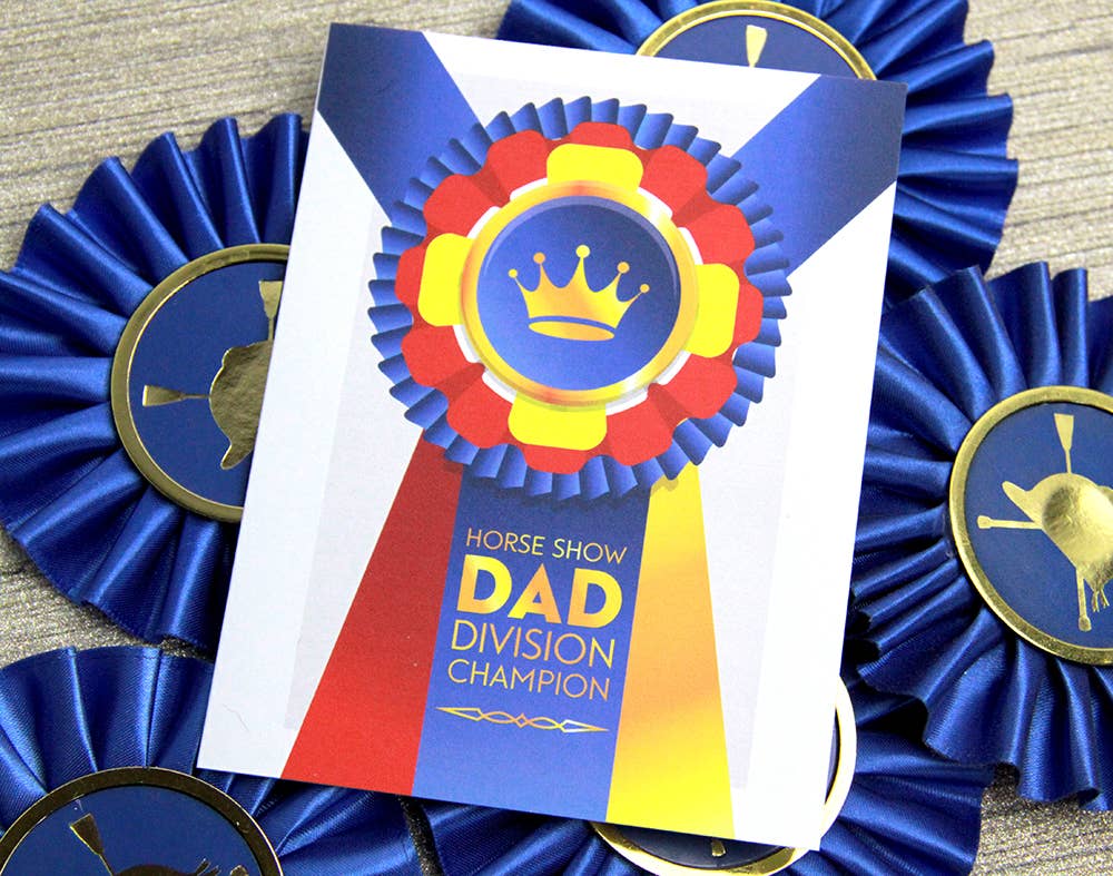 Horse Show Dad Equestrian Horse Greeting Card