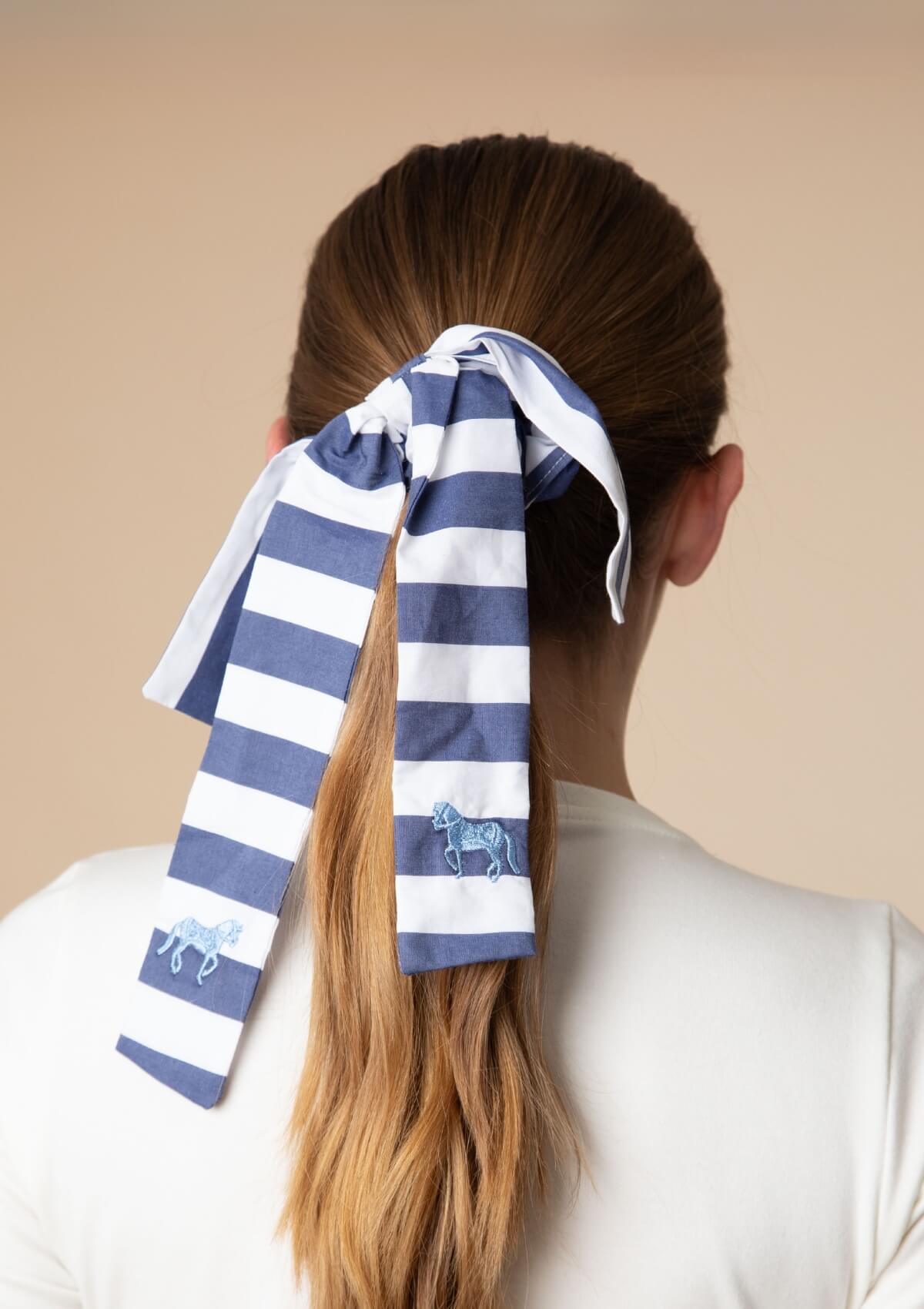 Embroidered Scarf Hair Scrunchie
