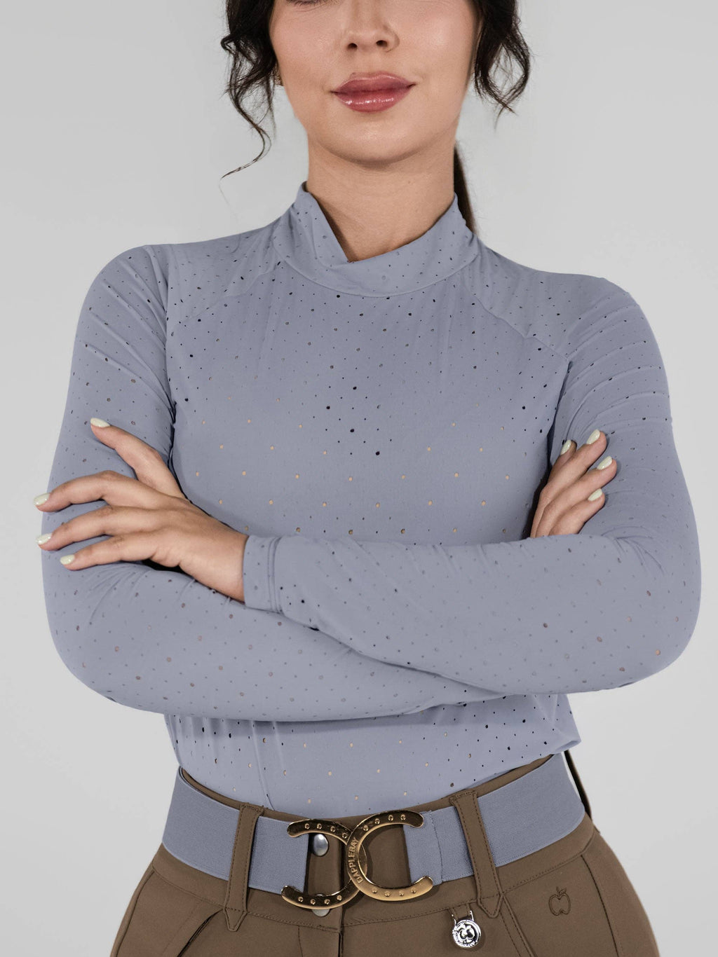 Dapplebay Aircut Mock Neck LS Top-Moonrise