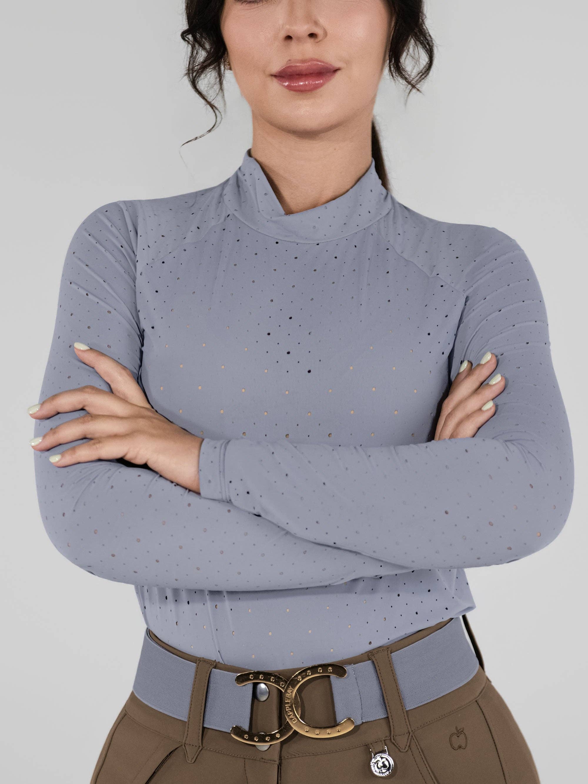 Dapplebay Aircut Mock Neck LS Top-Moonrise