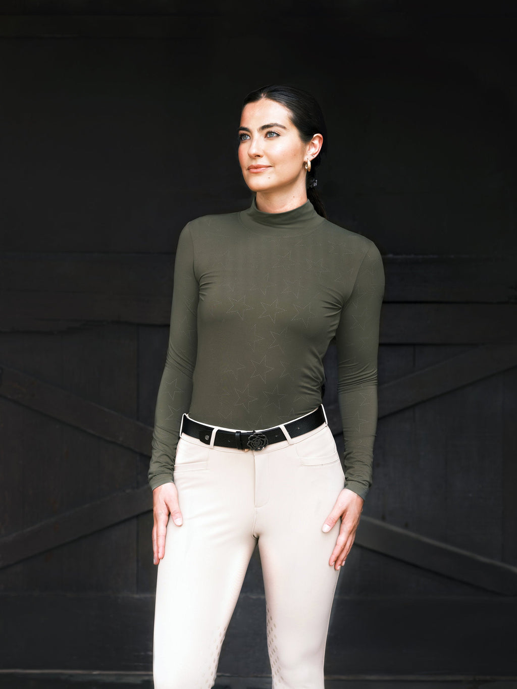 Farrah Star Turtleneck Training Top