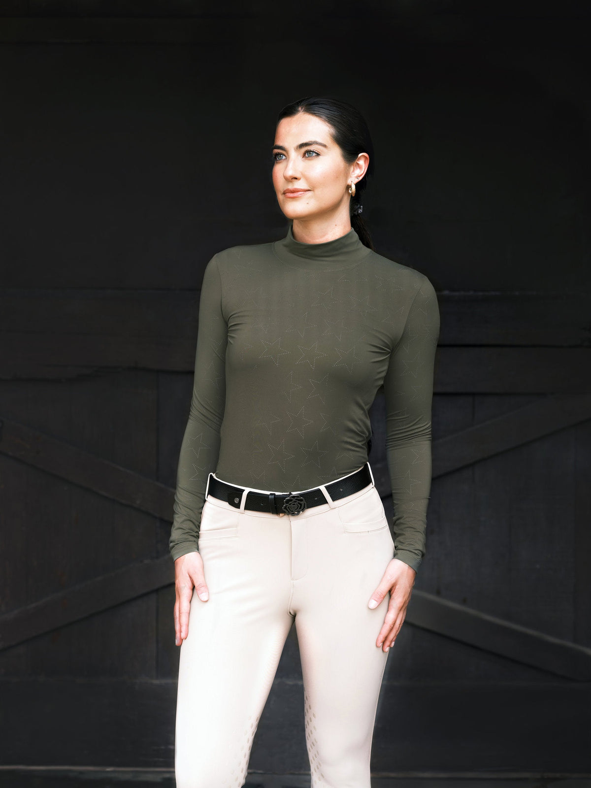 Farrah Star Turtleneck Training Top