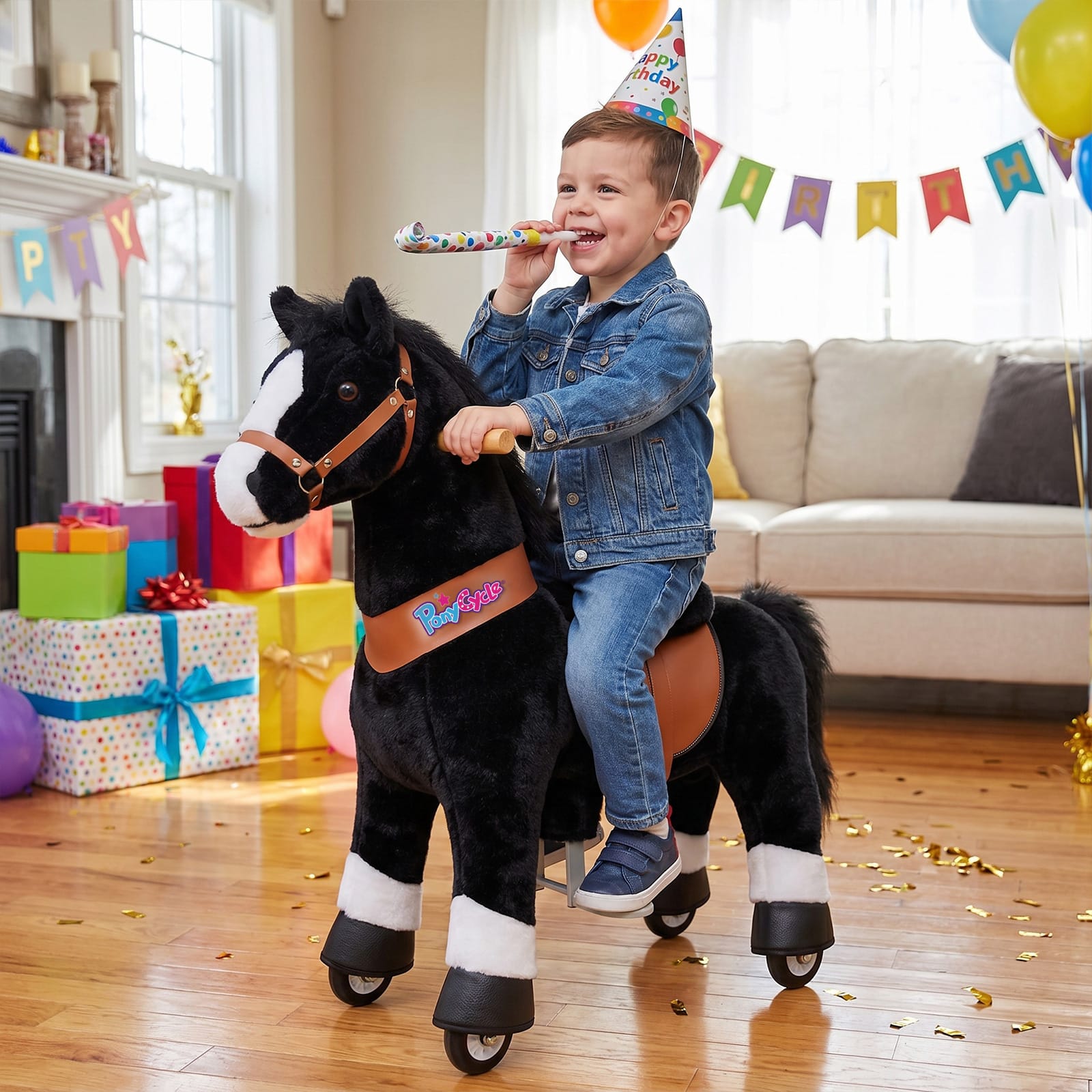 Model U® Horse Ride-On Toy Age 3–4 – Black