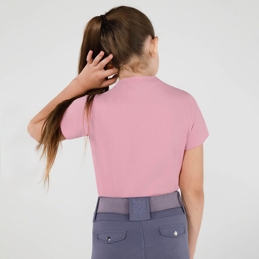 Dapplebay Kids Horse Girl Tee-Ballet Pink
