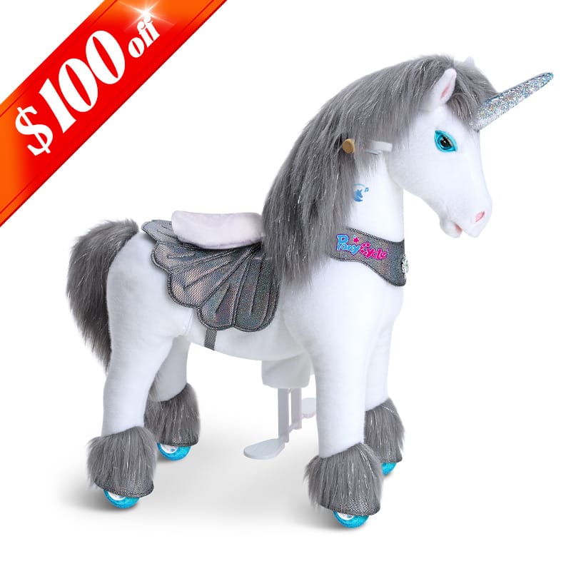 Model Y® Unicorn Ride-On Toy Age 4–7 – Grey